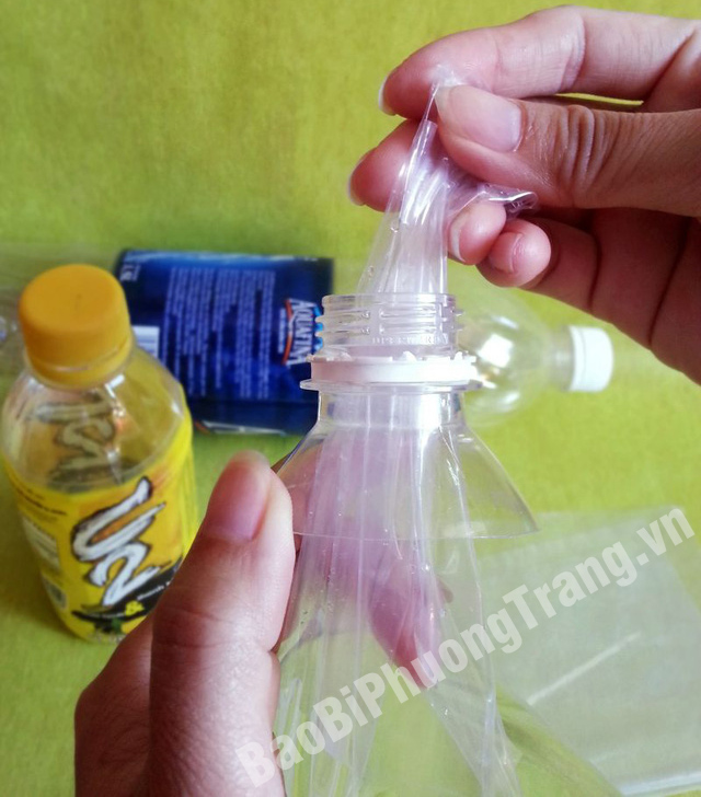 làm túi đựng thực phẩm bằng túi nilon và chai nhựa