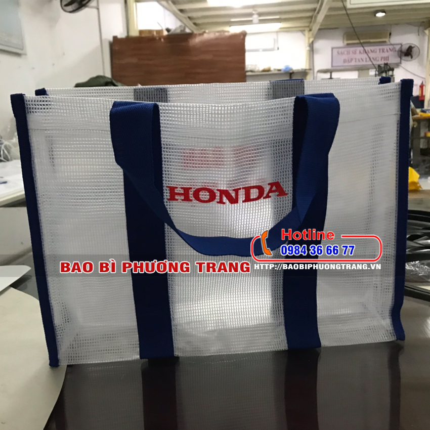 túi pp dệt cán màng nhựa lưới đựng quà cho honda
