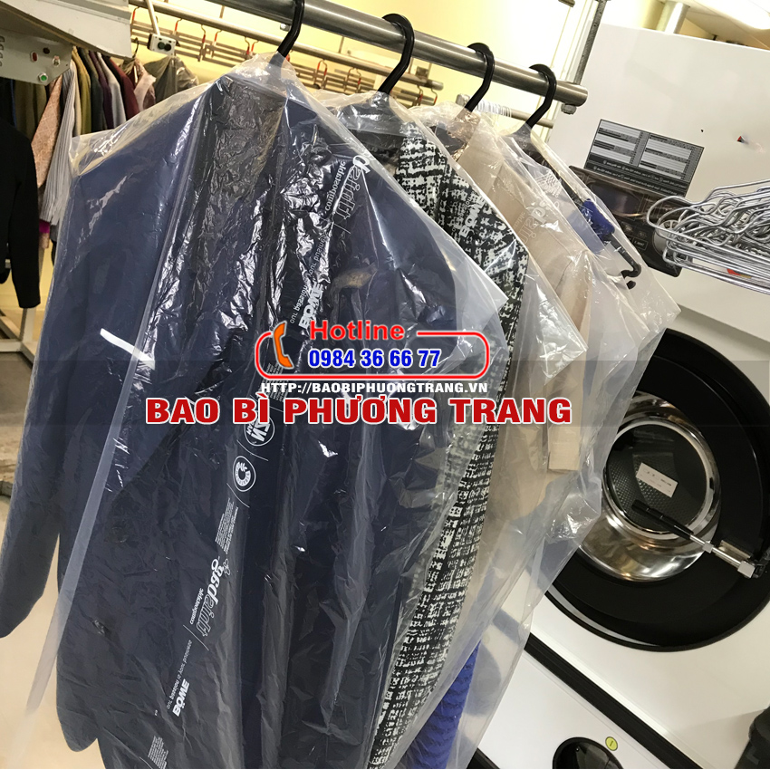 Túi nilon bọc quần áo sau khi giặt