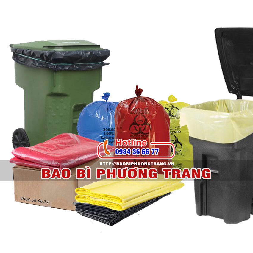 túi đựng rác công nghiệp các màu