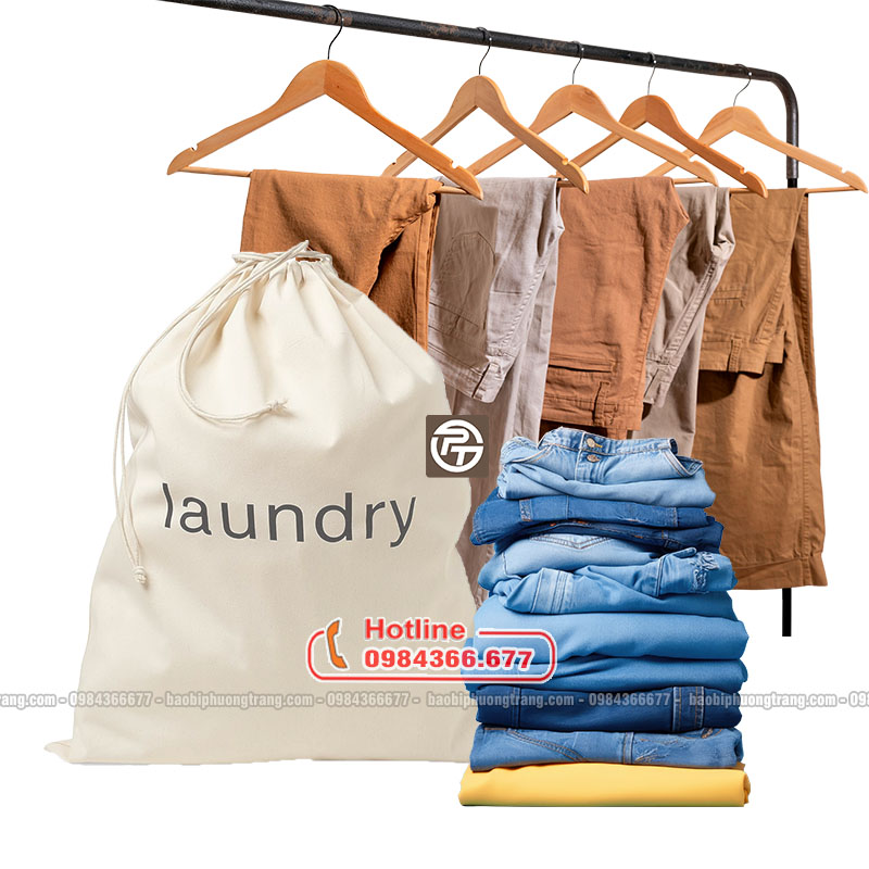 túi giặt là rút dây để đựng đồ trong khách sạn