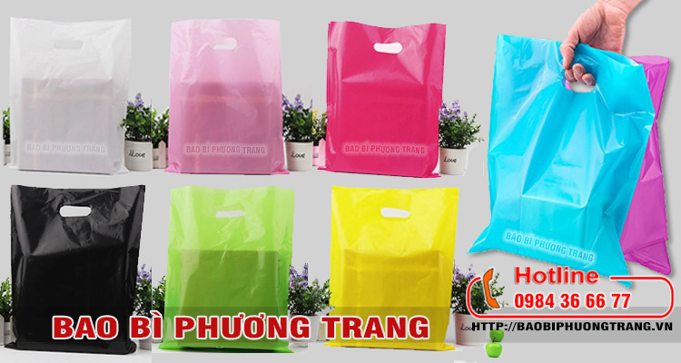 túi nilon cho cửa hàng có quai đục lỗ