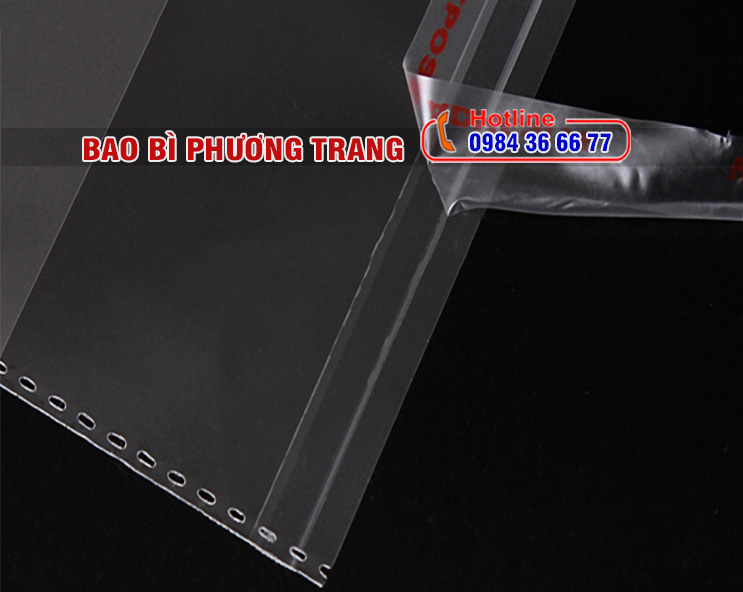 túi opp có băng dính dán miệng