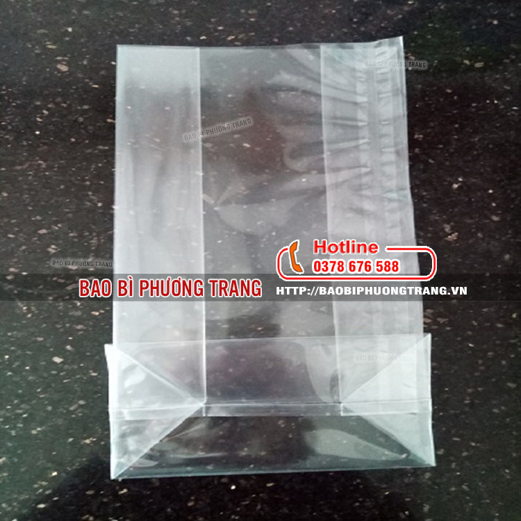 túi opp xúp đáy vuông trong suốt